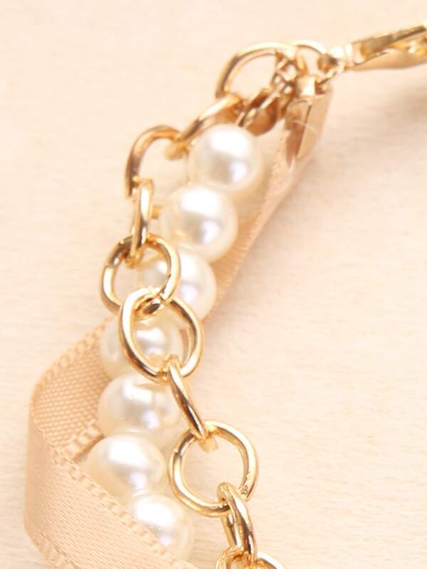 Faux Pearl Beaded Bracelet