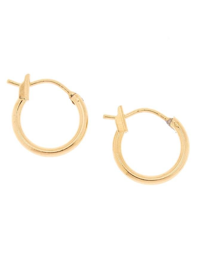 18kt Plated 12MM Hoop Earrings - INS | Online Fashion Free Shipping Clothing, Dresses, Tops, Shoes