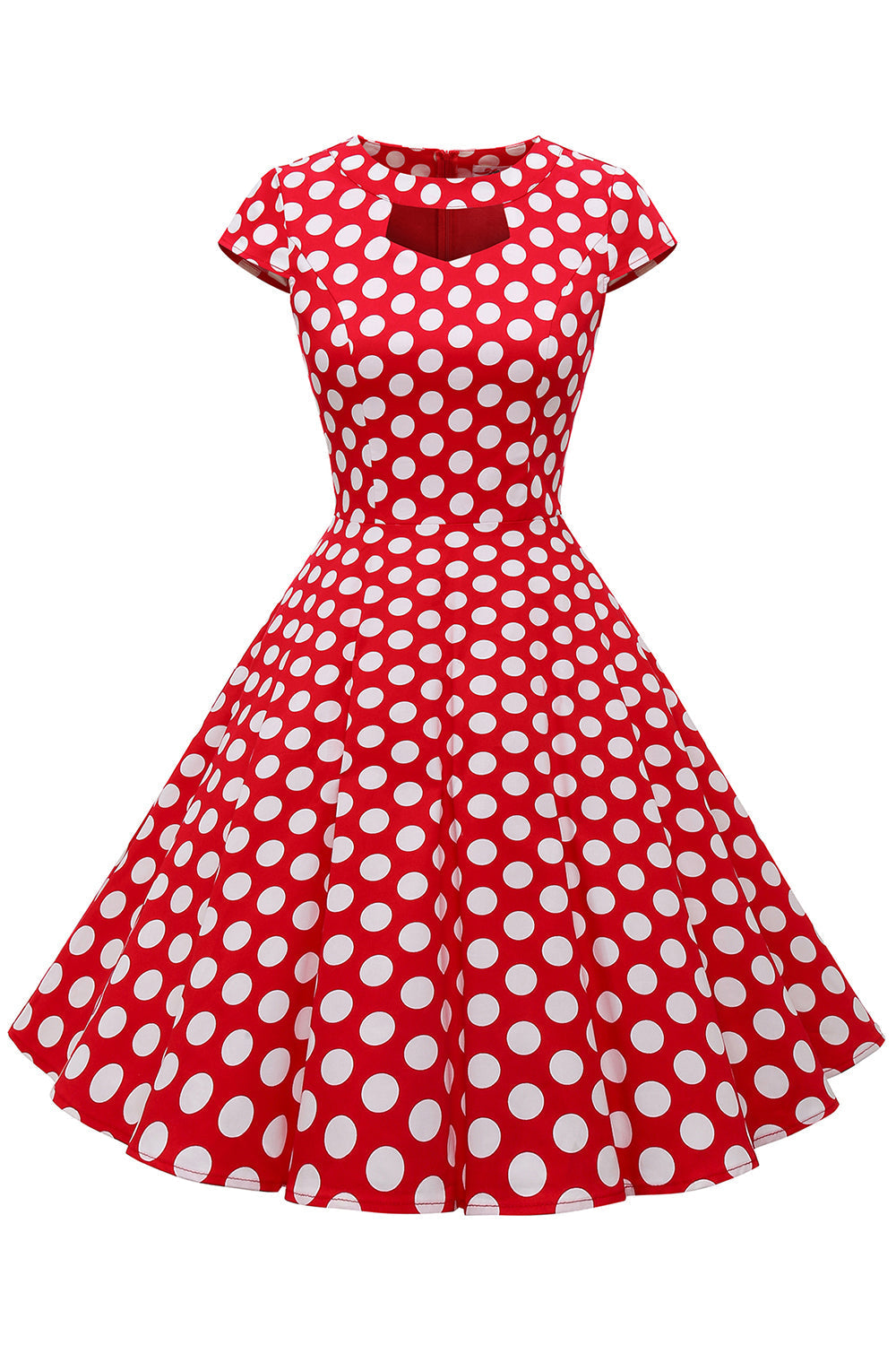 Red Polka Dots 1950s Dress
