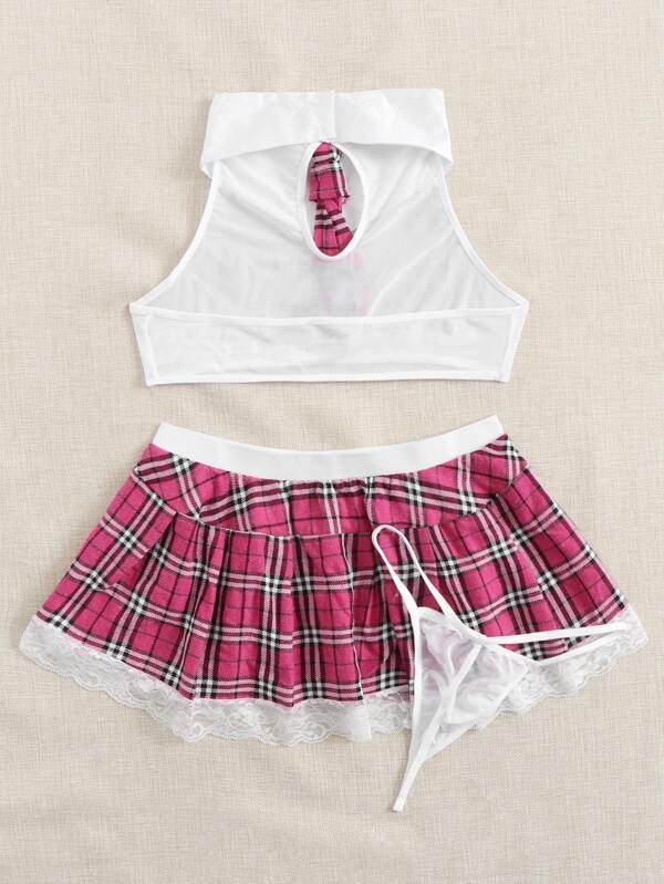 3pack Tartan Uniform Sexy Set With Thong - INS | Online Fashion Free Shipping Clothing, Dresses, Tops, Shoes