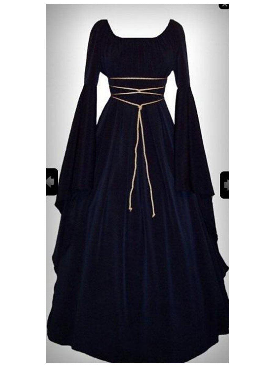 Renaissance Dress Medieval Gothic Party Belted Halloween Costume