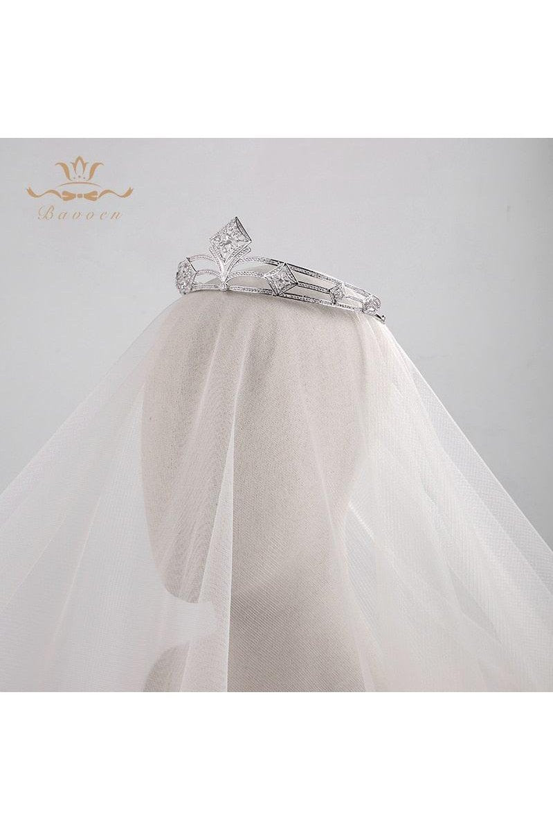 Royal Silver Crystal  Wedding Hair Accessories