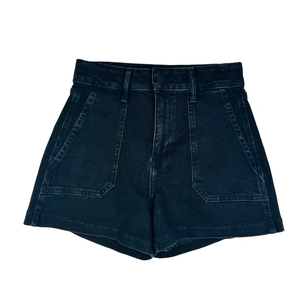 Sailor Denim Shorts - Black