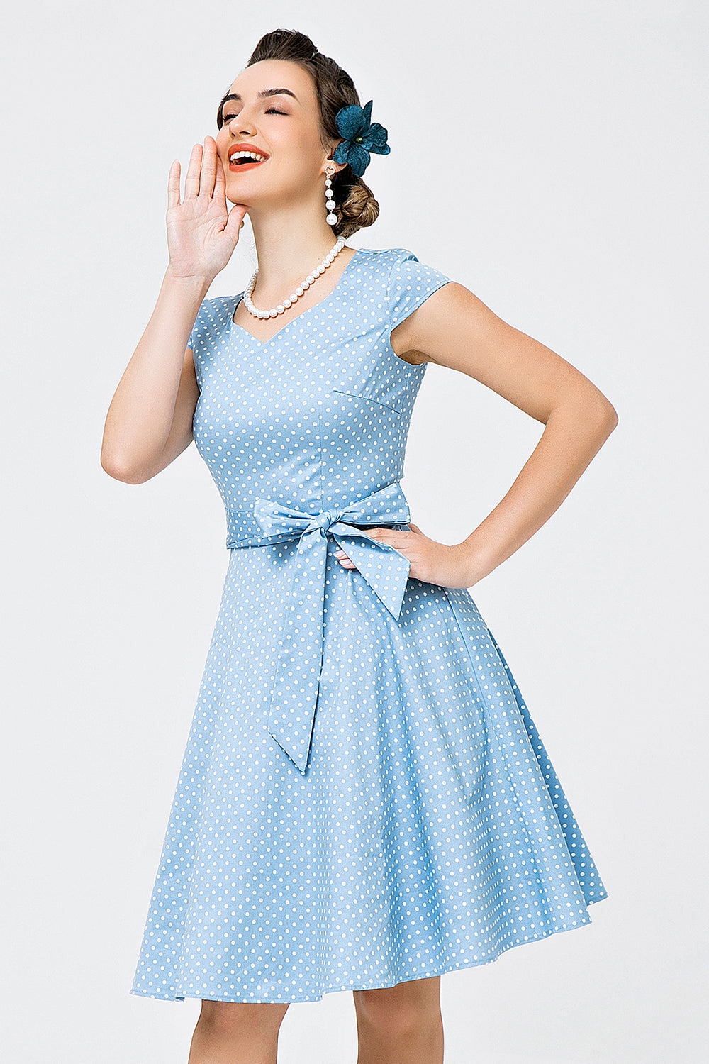 Print Foral 1950s Swing Dress