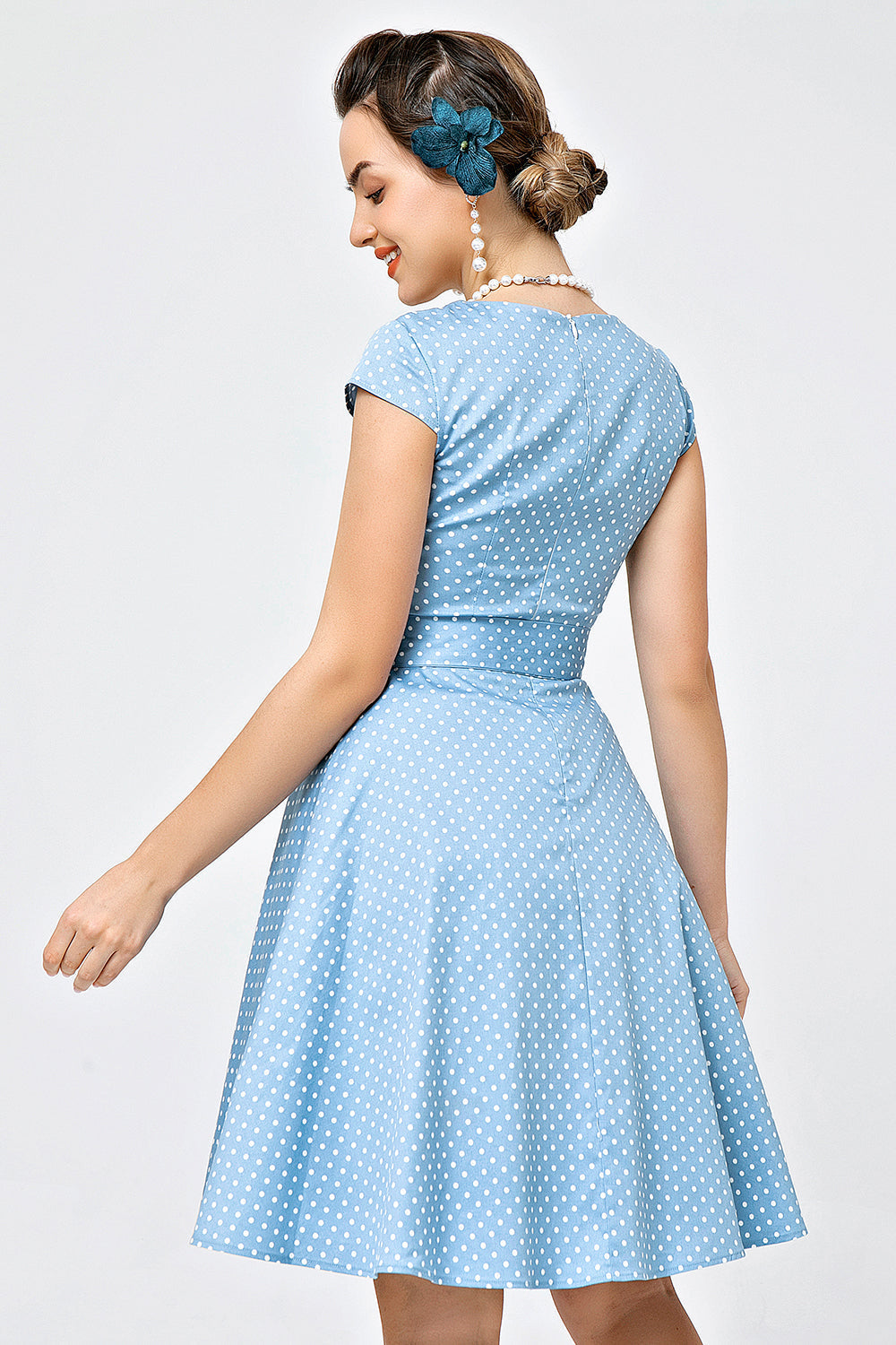 Print Foral 1950s Swing Dress