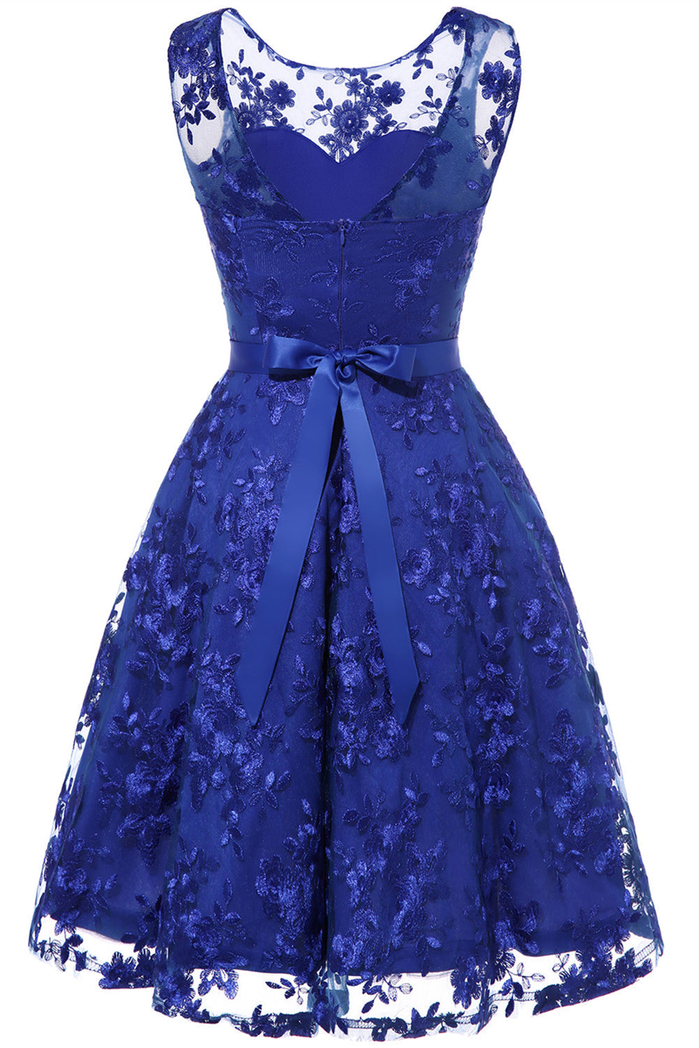 Royal Blue Lace Party Dress