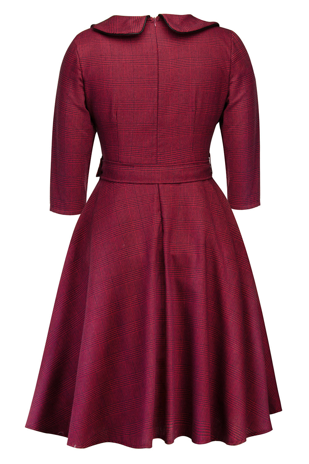 Retro Hepburn Style Plaid Vintage Dress