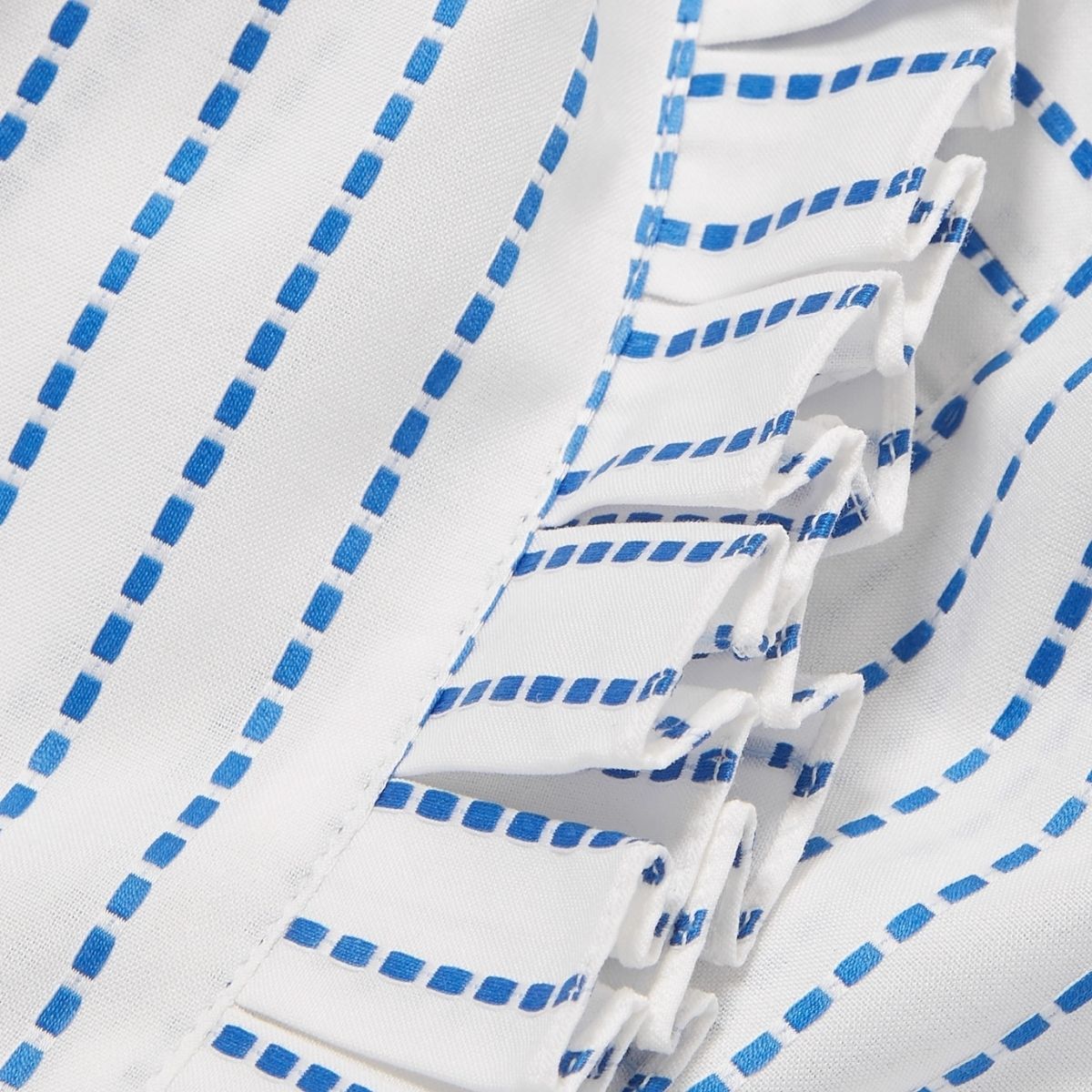 Ruffled Striped Cotton Maxi Dress