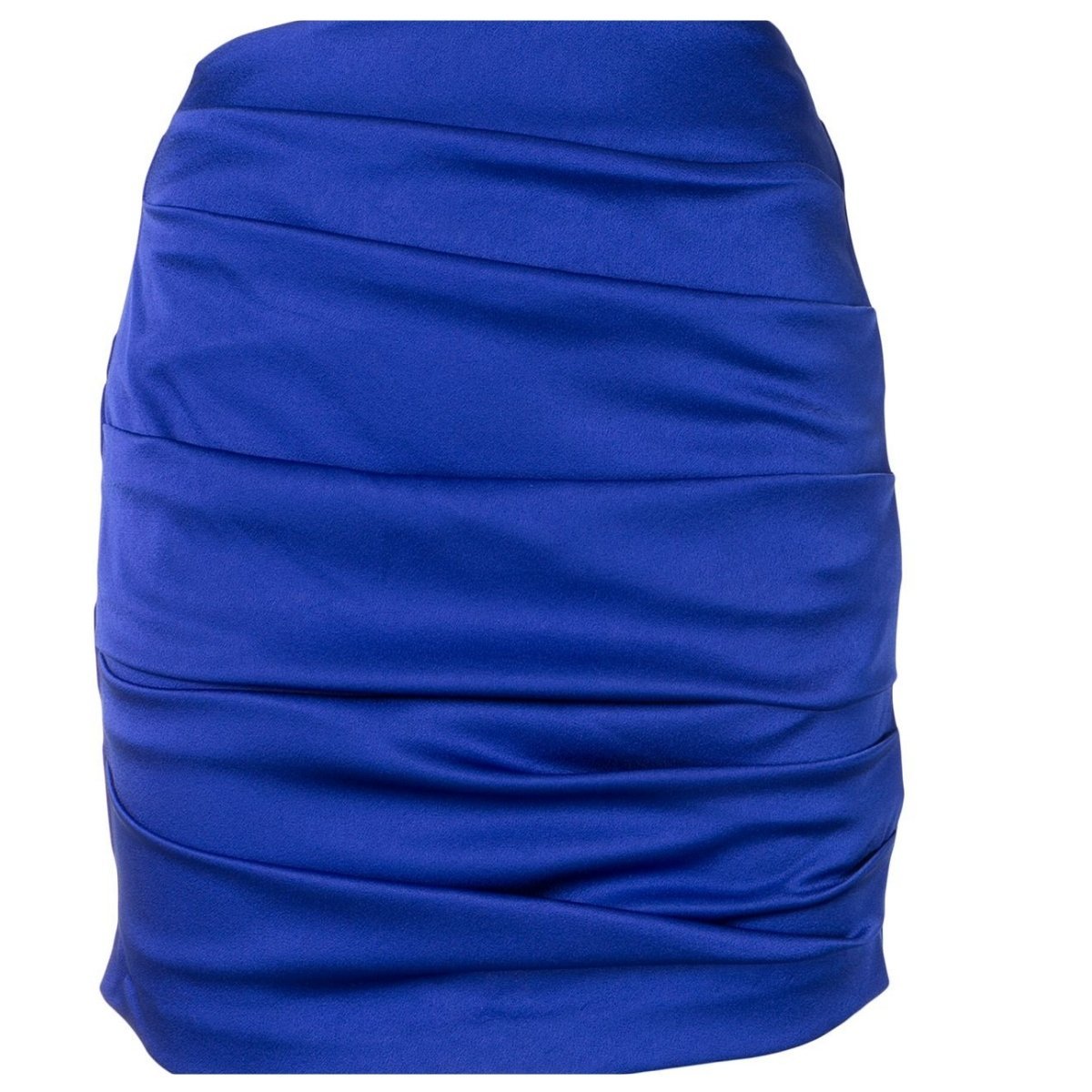 Satin Crepe Ruched Mini Skirt