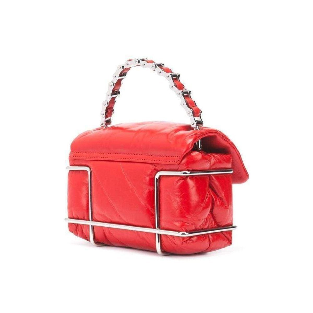 Red Halo Leather Crossbody Bag