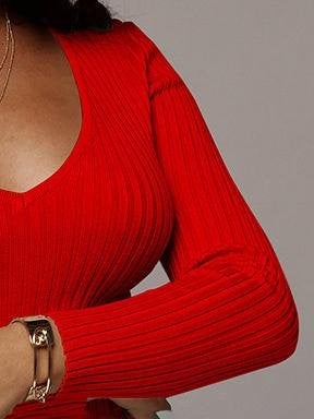 All-matched V-neck Long-sleeved Solid Rompers - Jumpsuits & Rompers - INS | Online Fashion Free Shipping Clothing, Dresses, Tops, Shoes - 06/07/2021 - 10-20 - Bottoms