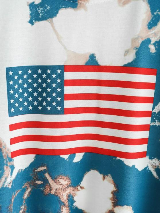American Flag Tie Dye Boyfriend Sweatshirt - INS | Online Fashion Free Shipping Clothing, Dresses, Tops, Shoes