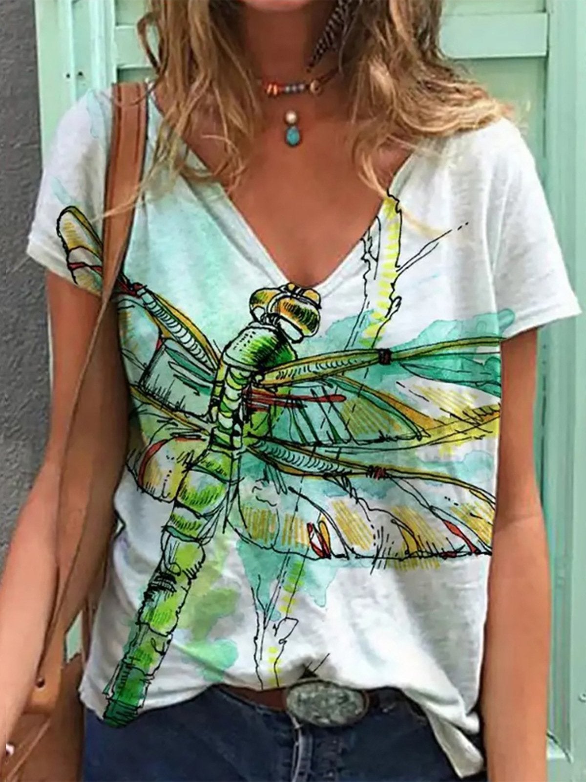 Animal Insect Fashion Print Loose T-shirt - T-shirts - INS | Online Fashion Free Shipping Clothing, Dresses, Tops, Shoes - 10-20 - 19/06/2021 - color-brown
