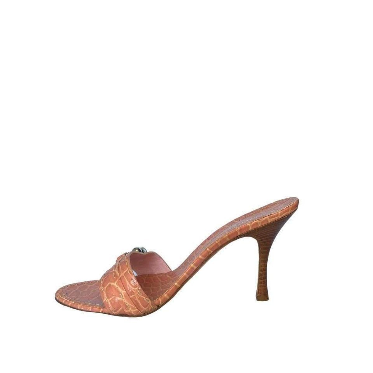 Safe Leather Stiletto Heel Mule Sandal