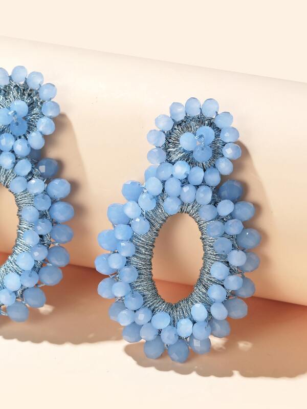 Beaded Round Drop Earrings - INS | Online Fashion Free Shipping Clothing, Dresses, Tops, Shoes