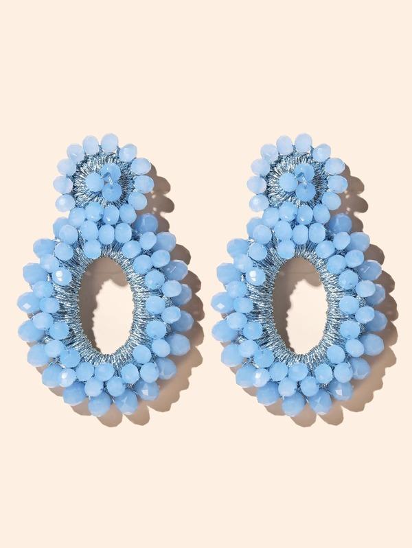 Beaded Round Drop Earrings - INS | Online Fashion Free Shipping Clothing, Dresses, Tops, Shoes