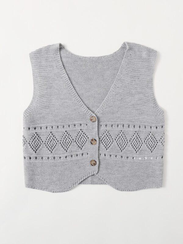 Button Front Vest Cardigan - INS | Online Fashion Free Shipping Clothing, Dresses, Tops, Shoes