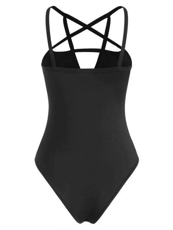 Caged Cutout Snap Crotch Sleeveless Bodysuit - INS | Online Fashion Free Shipping Clothing, Dresses, Tops, Shoes