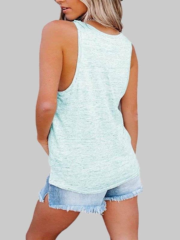 Casual Contrast Solid Color Vest - Tank Tops - INS | Online Fashion Free Shipping Clothing, Dresses, Tops, Shoes - 03/06/2021 - Color_Blue - Color_Gray