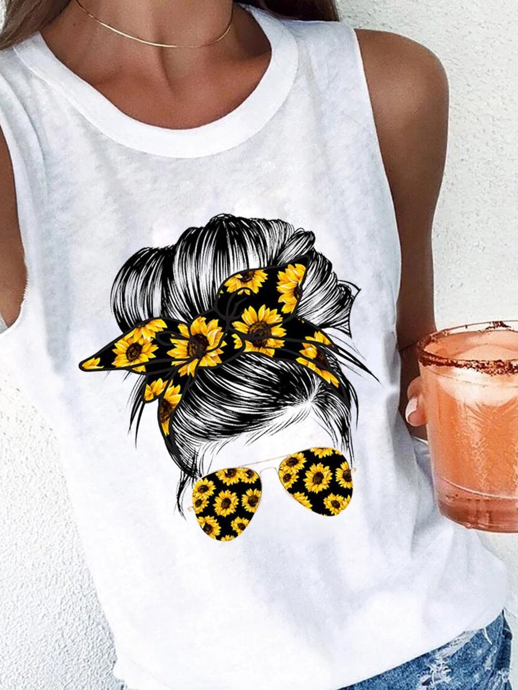 Casual Printed Sleeveless Tank Top - Tank Tops - INS | Online Fashion Free Shipping Clothing, Dresses, Tops, Shoes - 10-20 - 19/06/2021 - Category_Tank Tops