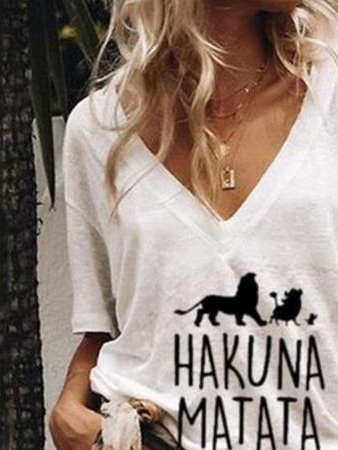 Casual Printed T-shirt Plus Size Loose T-shirt - T-shirts - INS | Online Fashion Free Shipping Clothing, Dresses, Tops, Shoes - 10-20 - 25/06/2021 - color-white
