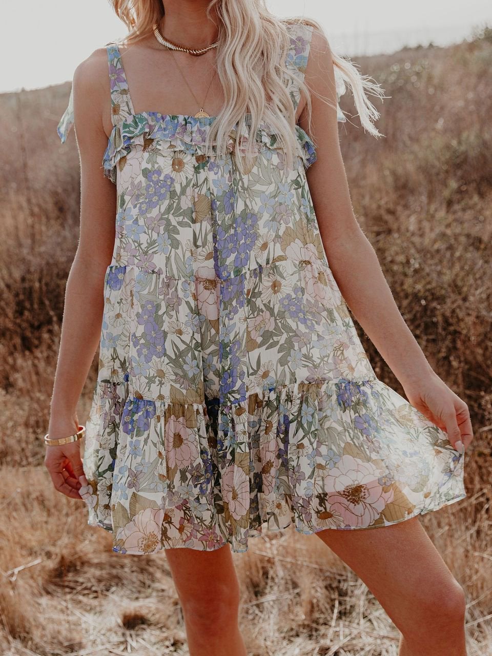 Chiffon Printed Sling Beach Mini Dress - Mini Dresses - INS | Online Fashion Free Shipping Clothing, Dresses, Tops, Shoes - 10/06/2021 - Color_Purple - DRE2106100278