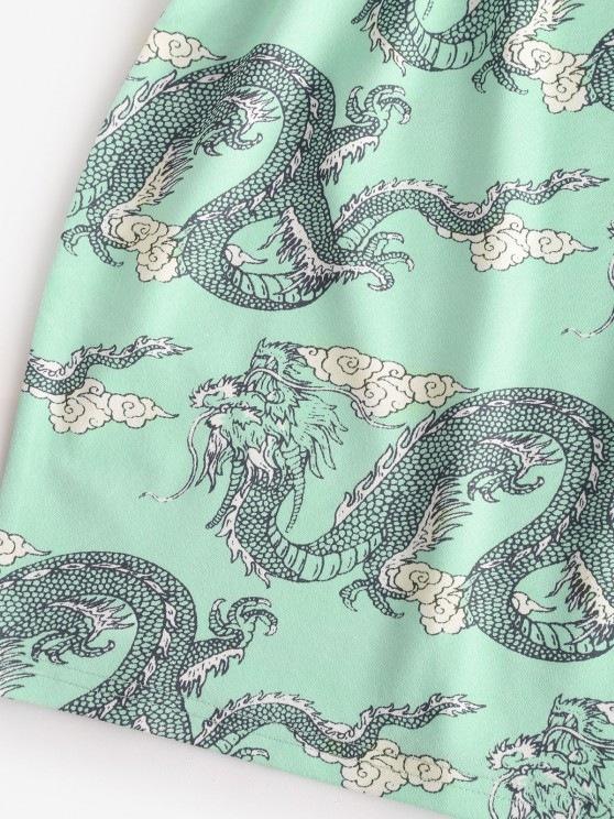 Chinoiserie Dragon Print Bodycon Cami Dress - INS | Online Fashion Free Shipping Clothing, Dresses, Tops, Shoes