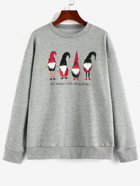 Christmas Santa Claus Slogan Drop Shoulder Sweatshirt - INS | Online Fashion Free Shipping Clothing, Dresses, Tops, Shoes