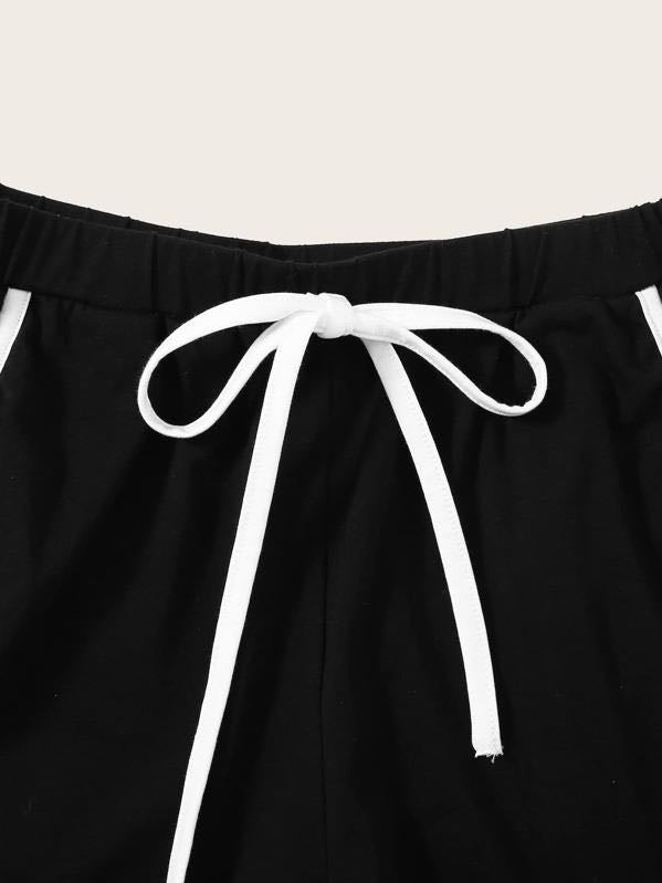 Contrast Binding Dolphin Shorts - INS | Online Fashion Free Shipping Clothing, Dresses, Tops, Shoes