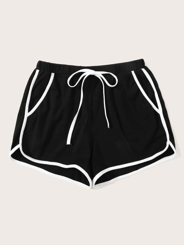 Contrast Binding Dolphin Shorts - INS | Online Fashion Free Shipping Clothing, Dresses, Tops, Shoes
