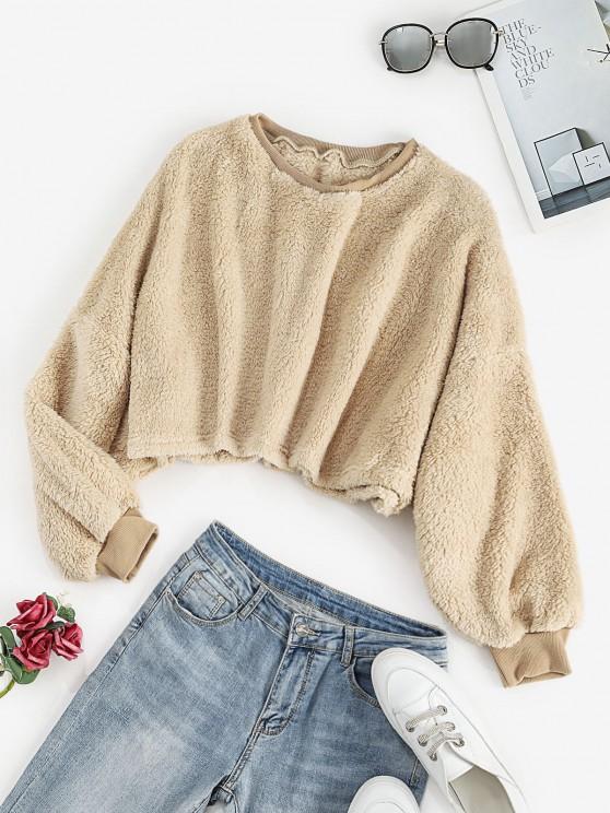 Cropped Fluffy Oversized Sweatshirt - INS | Online Fashion Free Shipping Clothing, Dresses, Tops, Shoes