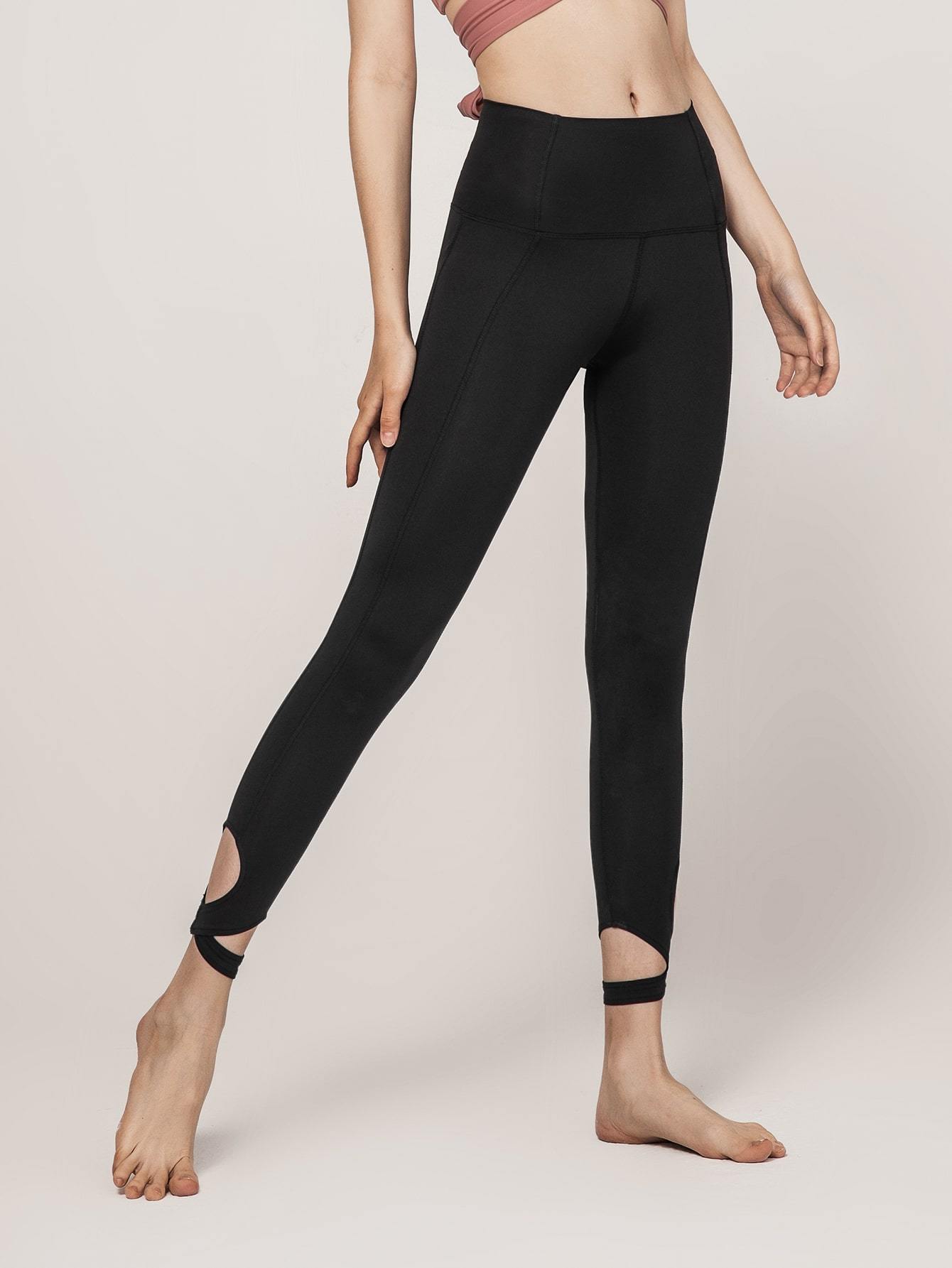 Cut Out Detail Sports Leggings - Activewear - INS | Online Fashion Free Shipping Clothing, Dresses, Tops, Shoes - 02/18/2021 - Activewear - Autumn