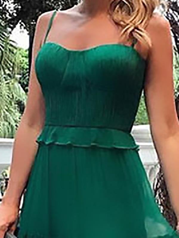 Elagant Big Swing Party Suspenders Dress - Maxi Dresses - INS | Online Fashion Free Shipping Clothing, Dresses, Tops, Shoes - 20/07/2021 - 40-50 - color-green