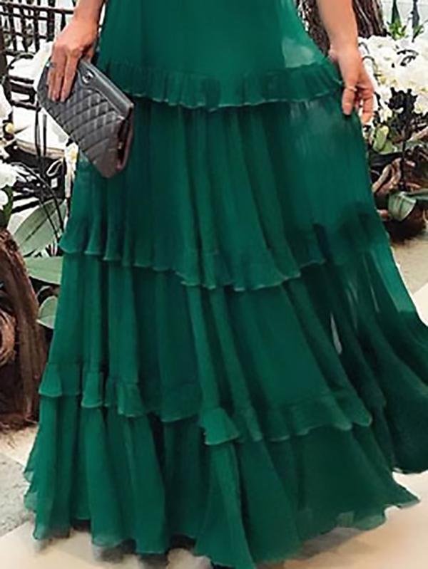 Elagant Big Swing Party Suspenders Dress - Maxi Dresses - INS | Online Fashion Free Shipping Clothing, Dresses, Tops, Shoes - 20/07/2021 - 40-50 - color-green