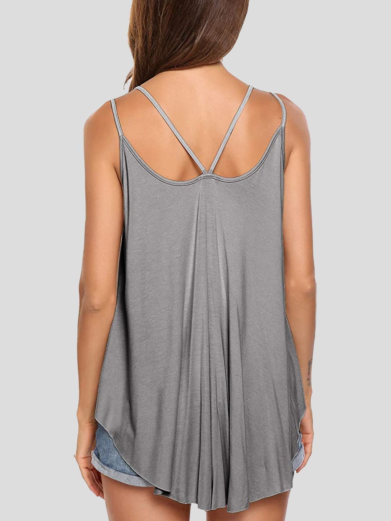 Elegant Double Sling Big Swing Women's Vest - Tank Tops - INS | Online Fashion Free Shipping Clothing, Dresses, Tops, Shoes - 10-20 - 14/07/2021 - color-apricot