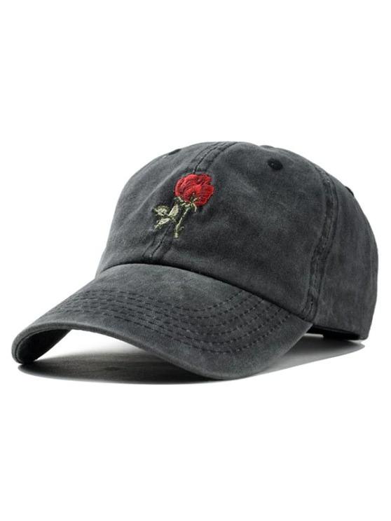 Embroidered Rose Baseball Cap - INS | Online Fashion Free Shipping Clothing, Dresses, Tops, Shoes