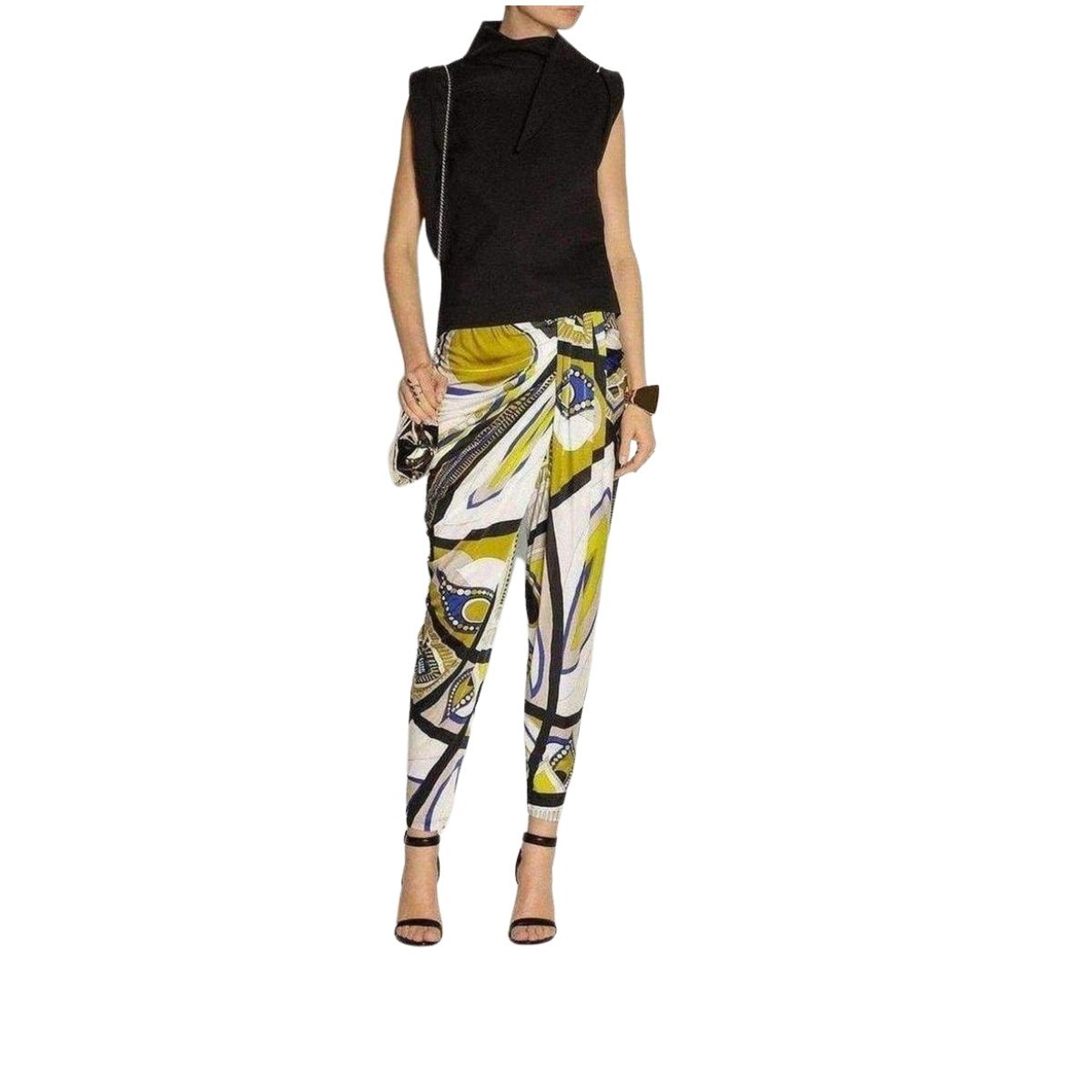 Printed Jersey Tapered Pants