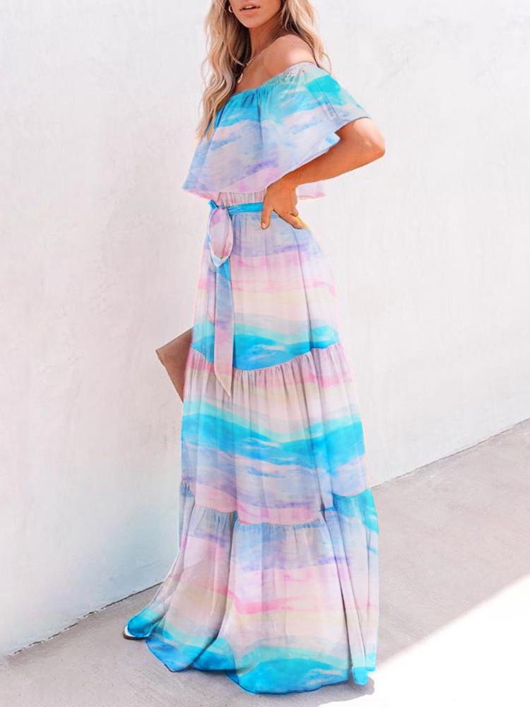 Fashion Gradient Tube Up Mopping Dress - Maxi Dresses - INS | Online Fashion Free Shipping Clothing, Dresses, Tops, Shoes - 06/07/2021 - 30-40 - color-multi