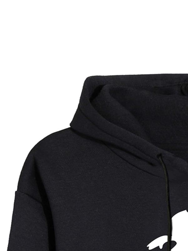 Figure Graphic Thermal Lined Hoodie - INS | Online Fashion Free Shipping Clothing, Dresses, Tops, Shoes