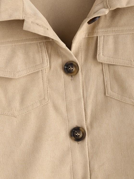 Flap Pockets Button Up Cargo Shacket - INS | Online Fashion Free Shipping Clothing, Dresses, Tops, Shoes