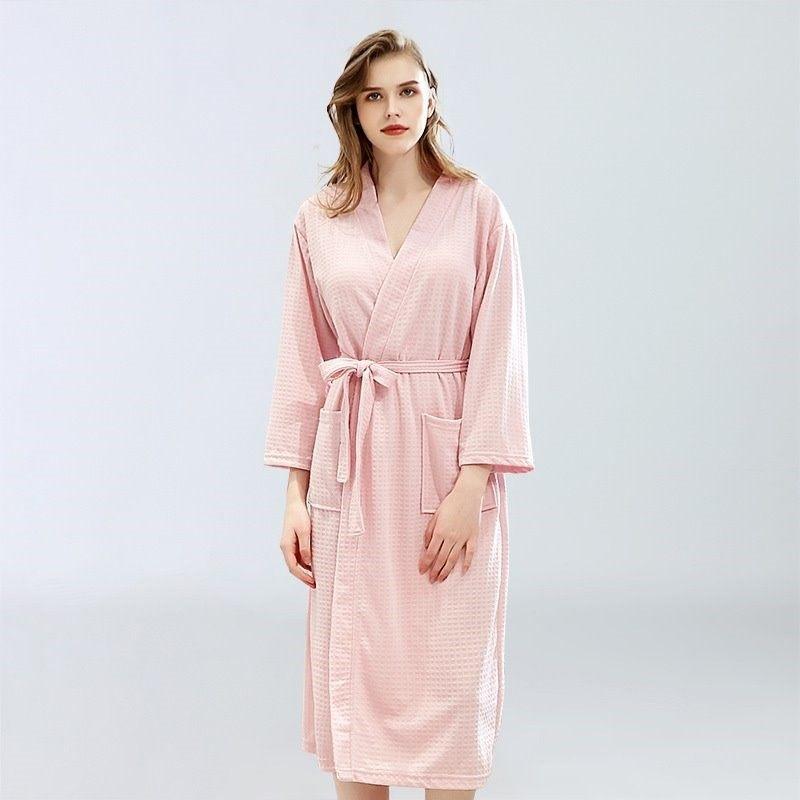 Women's Cotton Blend Terry Knee Length Spa Bath Robe