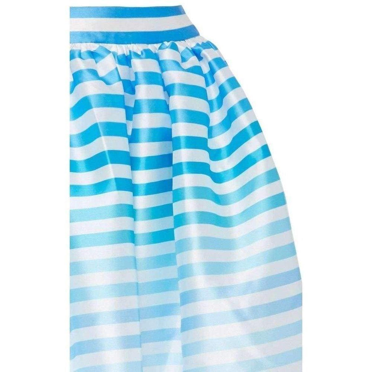 Pleated Print A-Line Skirt