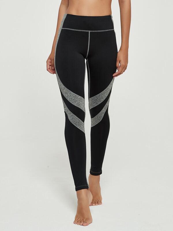 Mesh Insert Colorblock Sports Leggings - INS | Online Fashion Free Shipping Clothing, Dresses, Tops, Shoes