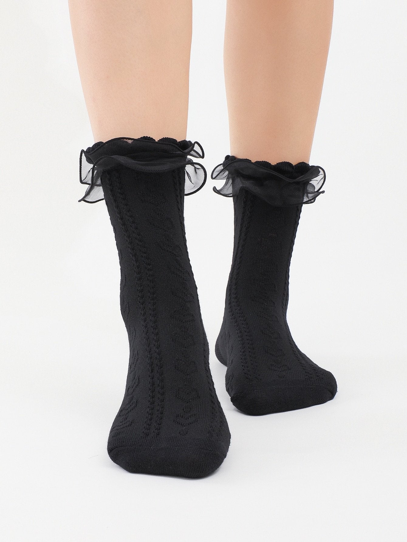 Mesh Trim Crew Socks - INS | Online Fashion Free Shipping Clothing, Dresses, Tops, Shoes