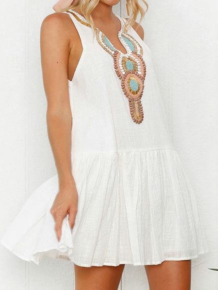 Mini Sleeveless Feature Print Dress - Mini Dresses - INS | Online Fashion Free Shipping Clothing, Dresses, Tops, Shoes - 10-20 - 21/07/2021 - Category_Mini Dresses