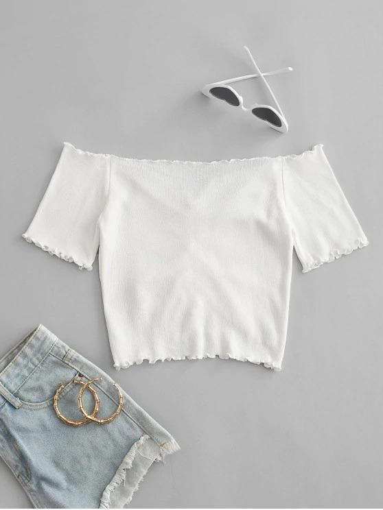 Mock Button Ruched Cropped T-shirt - INS | Online Fashion Free Shipping Clothing, Dresses, Tops, Shoes