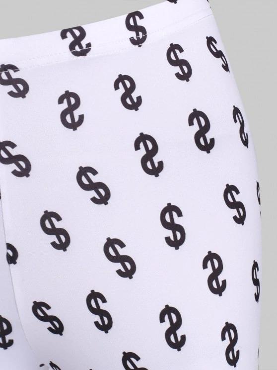 Money Print Full Foot Leggings - INS | Online Fashion Free Shipping Clothing, Dresses, Tops, Shoes