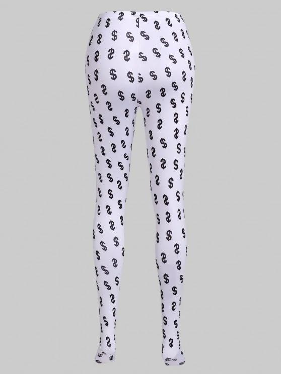 Money Print Full Foot Leggings - INS | Online Fashion Free Shipping Clothing, Dresses, Tops, Shoes