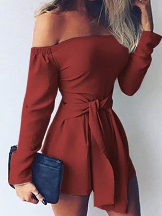 One-Shoulder Long Sleeve Paillette Jumpsuit - Jumpsuits & Rompers - INS | Online Fashion Free Shipping Clothing, Dresses, Tops, Shoes - 10-20 - 20/07/2021 - Bottom