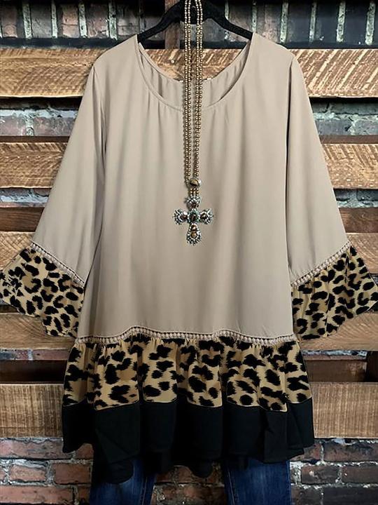 Paneled Outdoor Leopard Shirts & Tops - INS | Online Fashion Free Shipping Clothing, Dresses, Tops, Shoes